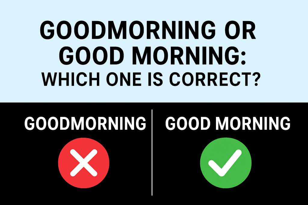 Understanding the Difference Between “Goodmorning” and “Good Morning”