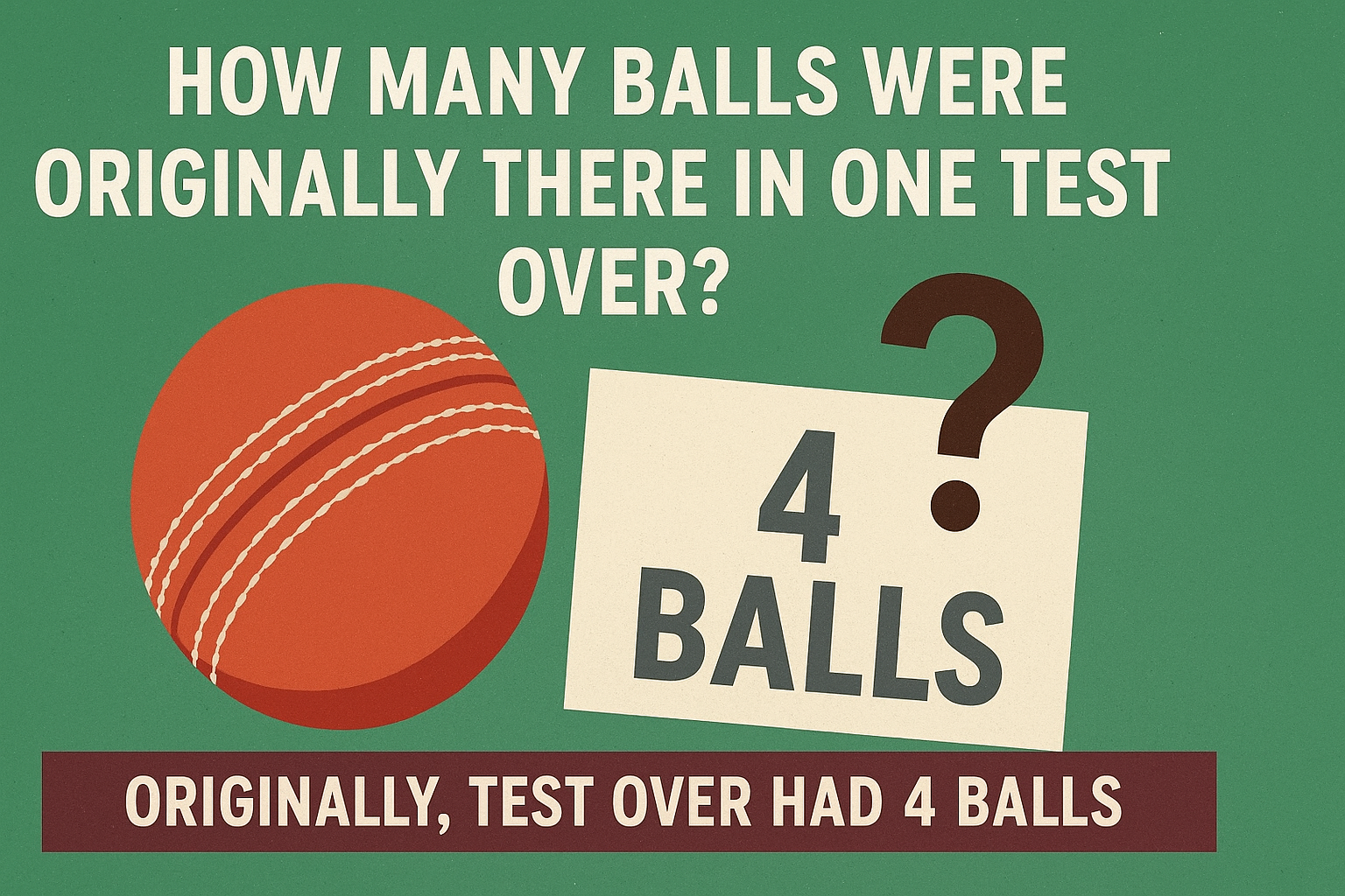 How Many Balls Were Originally There in One Test Over? A Complete History Explained